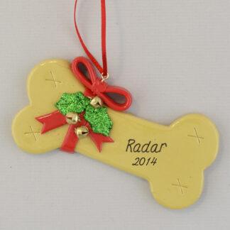 Dog Bone personalized christmas Ornaments