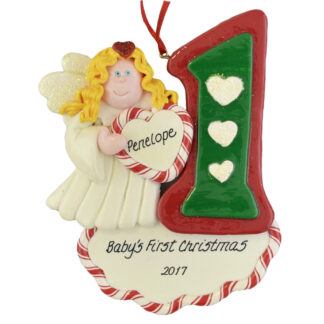 Angel Baby's First Christmas personalized ornaments