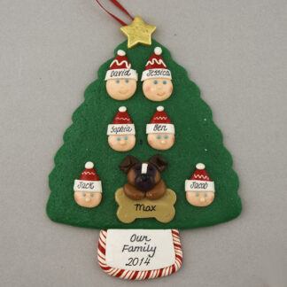 Shop Personalized Street Post Family Of 6 Christmas Tree Ornament